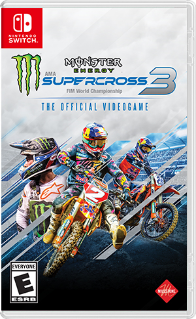 Monster Energy Supercross 3 box art for Nintendo Switch